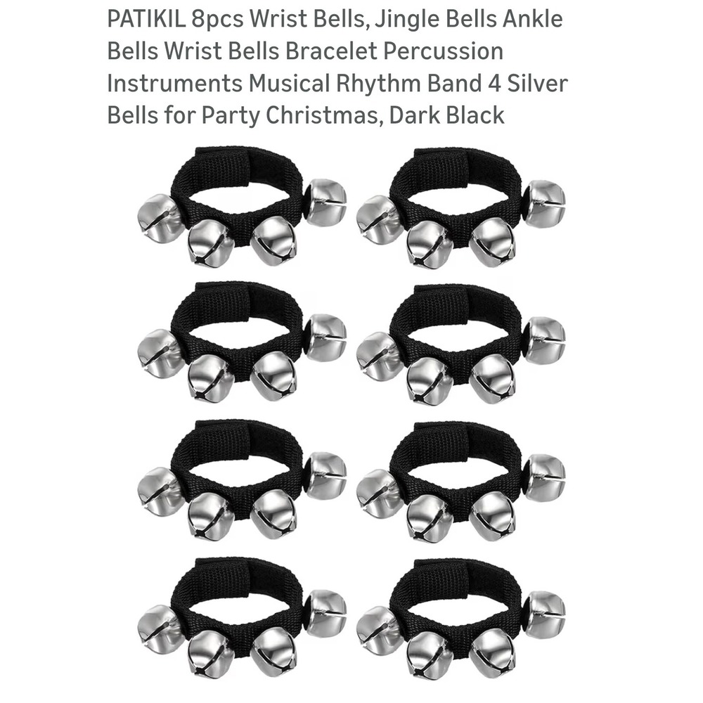 PATIKIL 8pcs Wrist Bells Jingle Bells Ankle Bells Bracelet